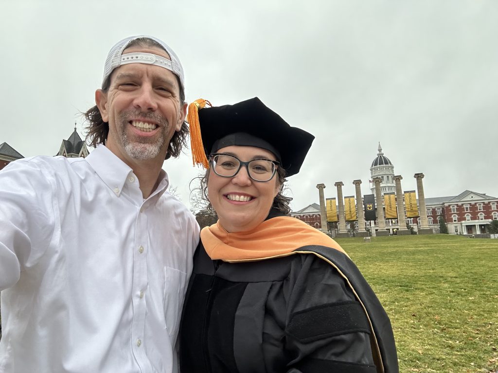 Matt and Michele Herndon at her commencement on Dec. 14, 2024.